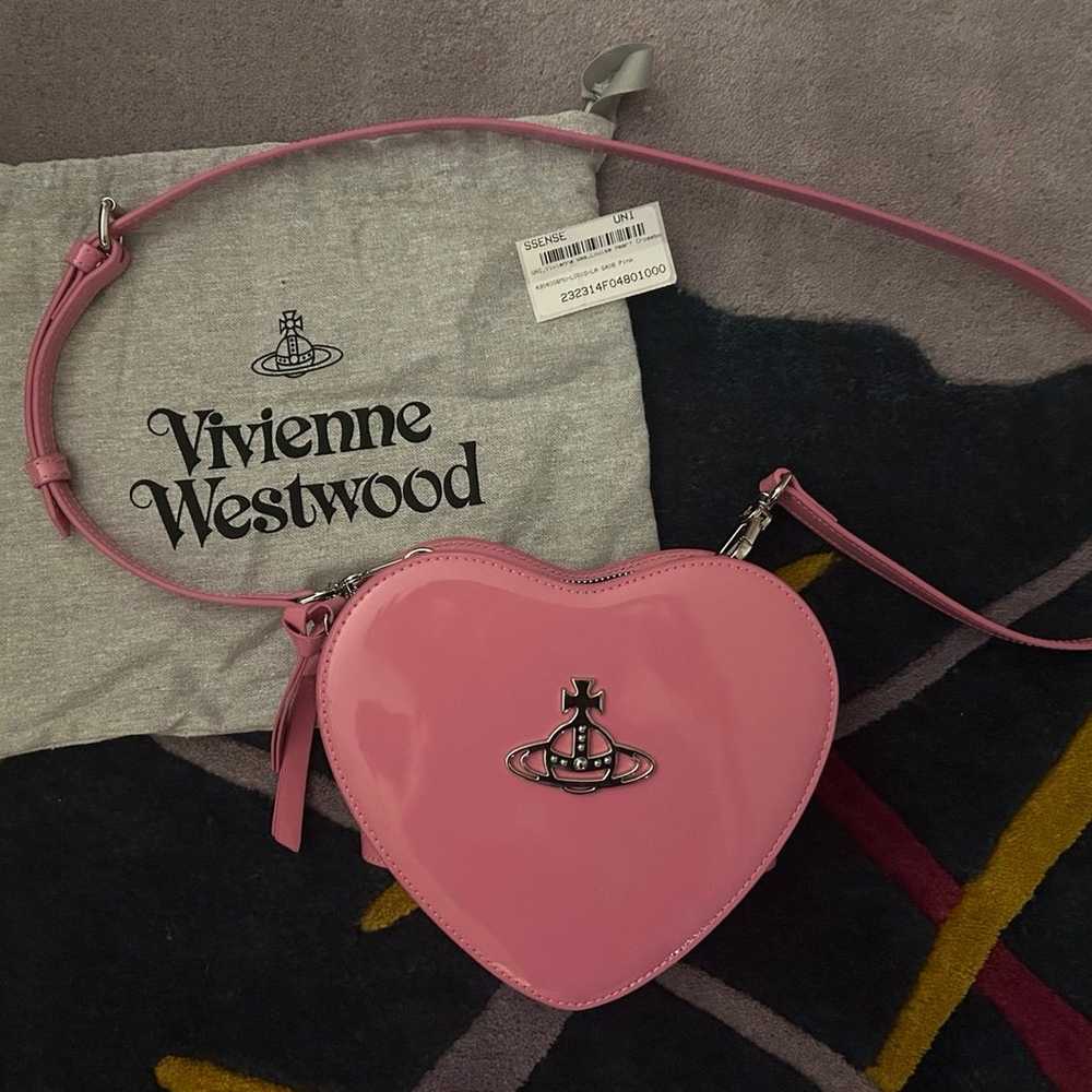 Vivienne Westwood Louise Pink Heart Shaped Crossb… - image 7