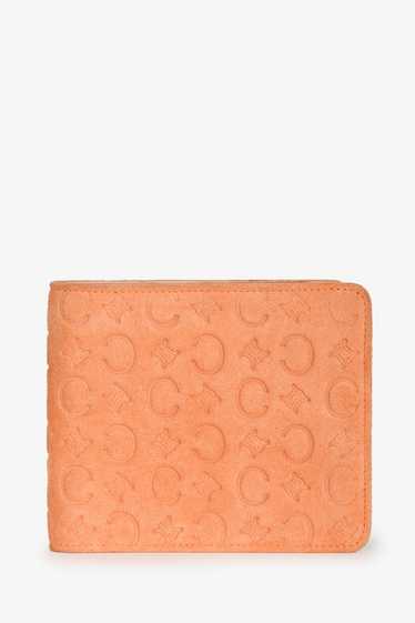 Celine Vintage Pink Suede Logo Bi-Fold Wallet - image 1