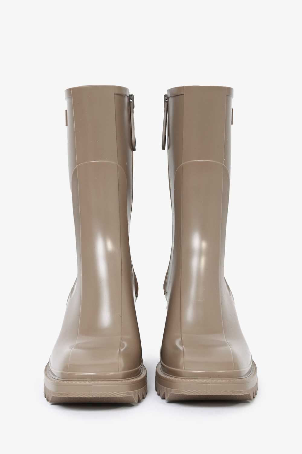 Chloe Taupe Zip Up 'Betty' Rain Boots Size 35 - image 3