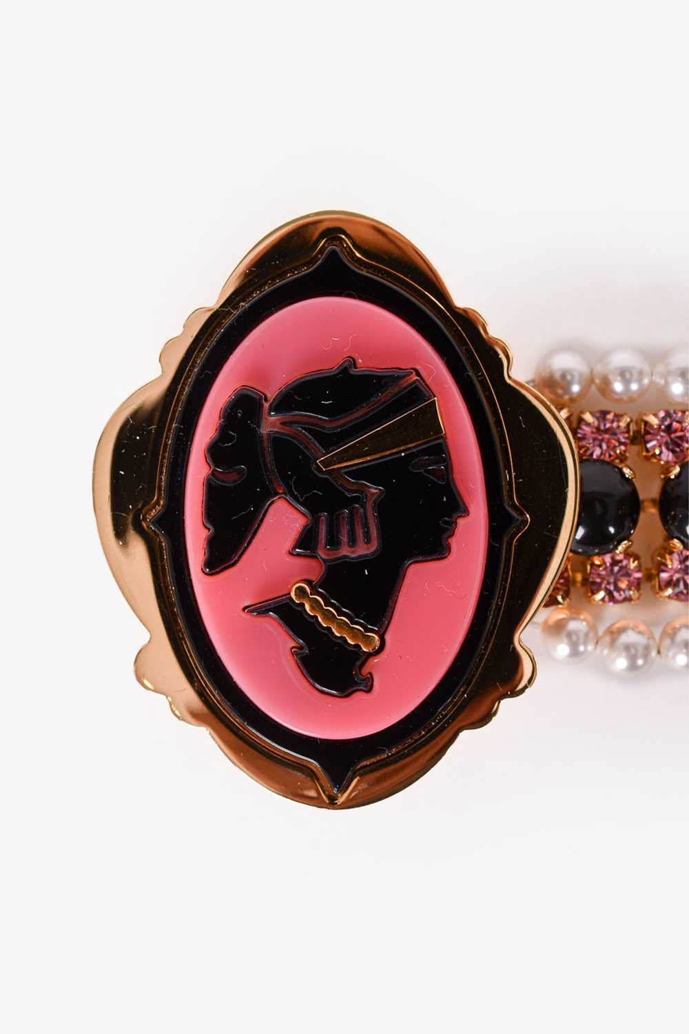 Miu Miu Pearl/Pink/Black Crystal Bracelet - image 2