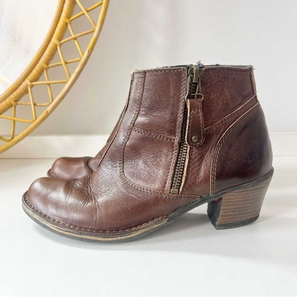 Kickers Brown Soft Leather Ankle Boots Booties EU… - image 1