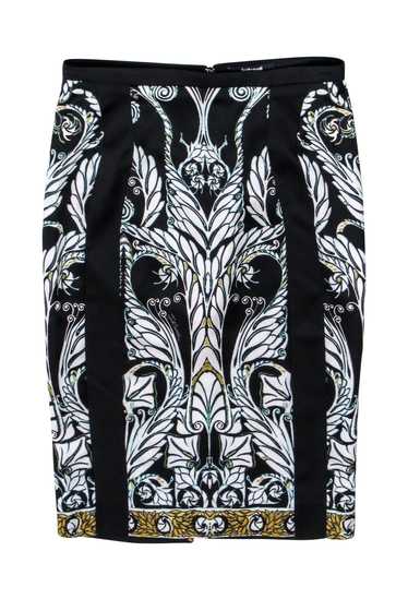 Just Cavalli - Black w/ White & Gold Abstract Pais