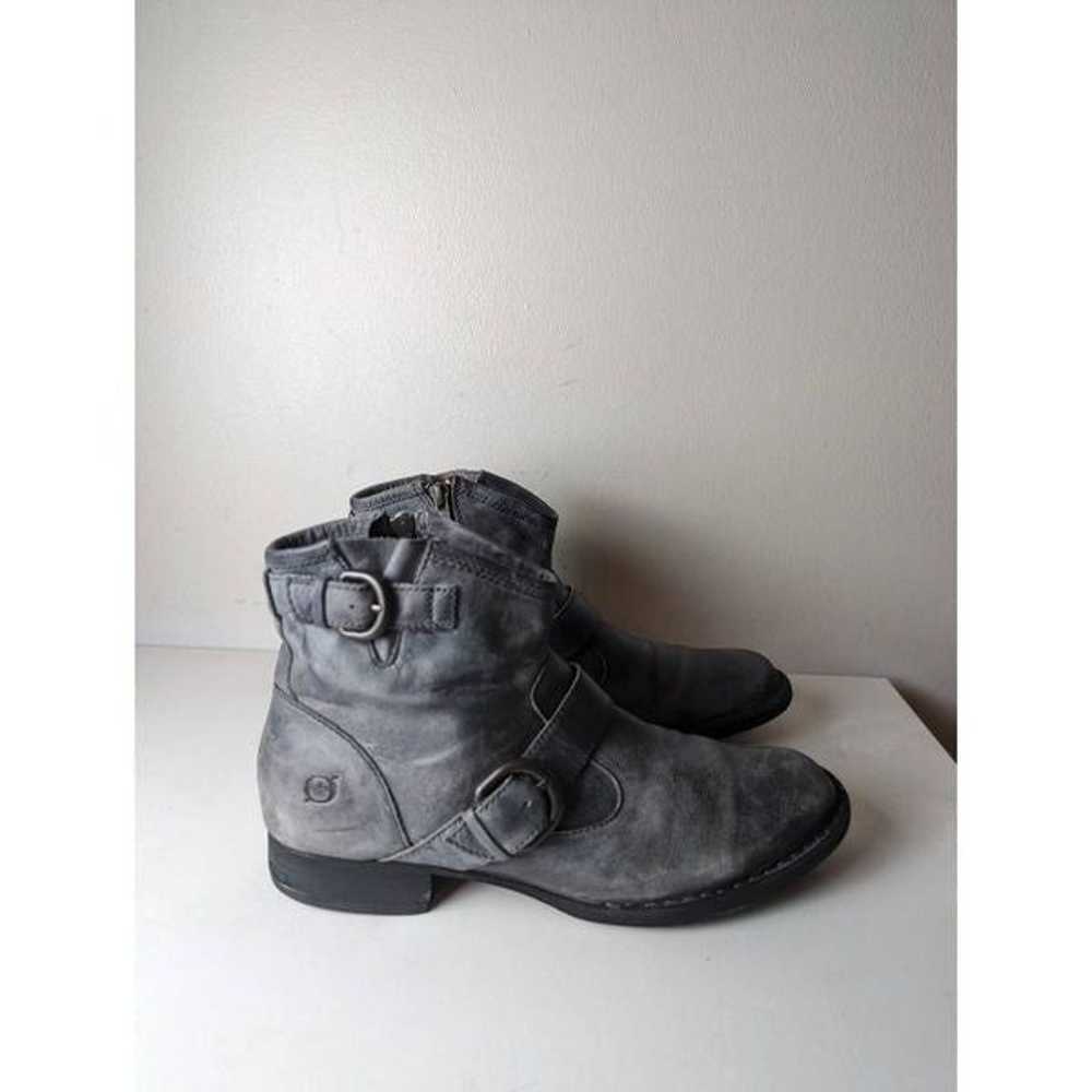 BORN Regis Grey Leather Ankle Boot Size 10 - image 2