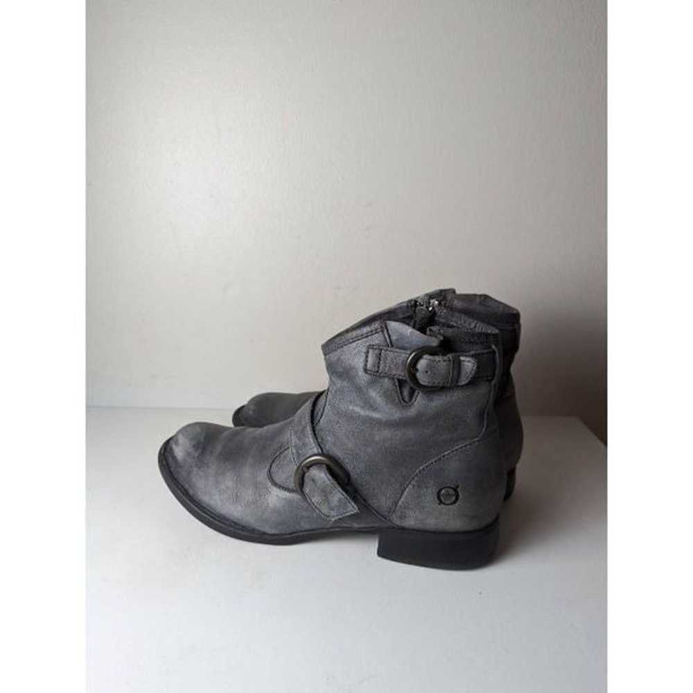 BORN Regis Grey Leather Ankle Boot Size 10 - image 3