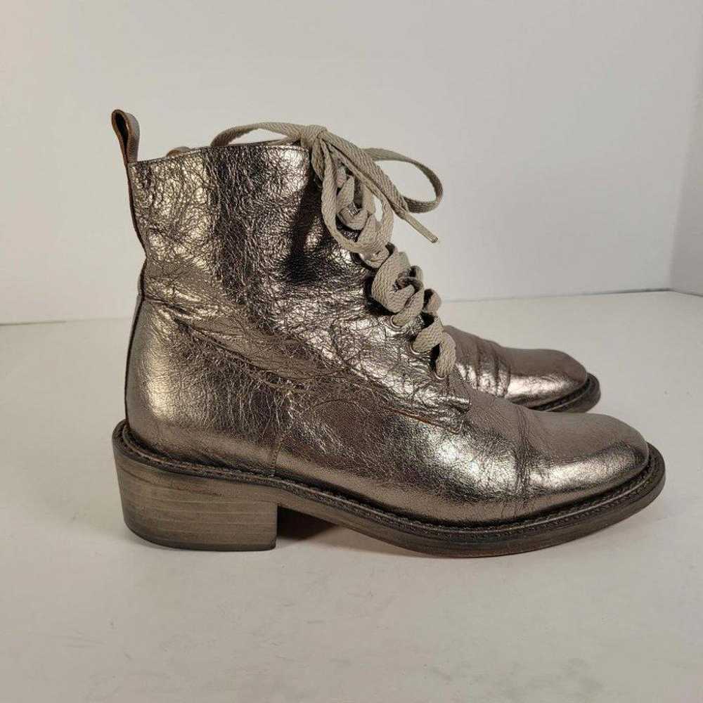SPACE Styled in France Metallic Taupe Leather Com… - image 3
