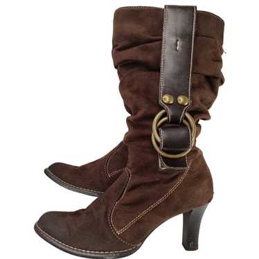 Brown Vintage Y2K Buckle Boots by Predictions