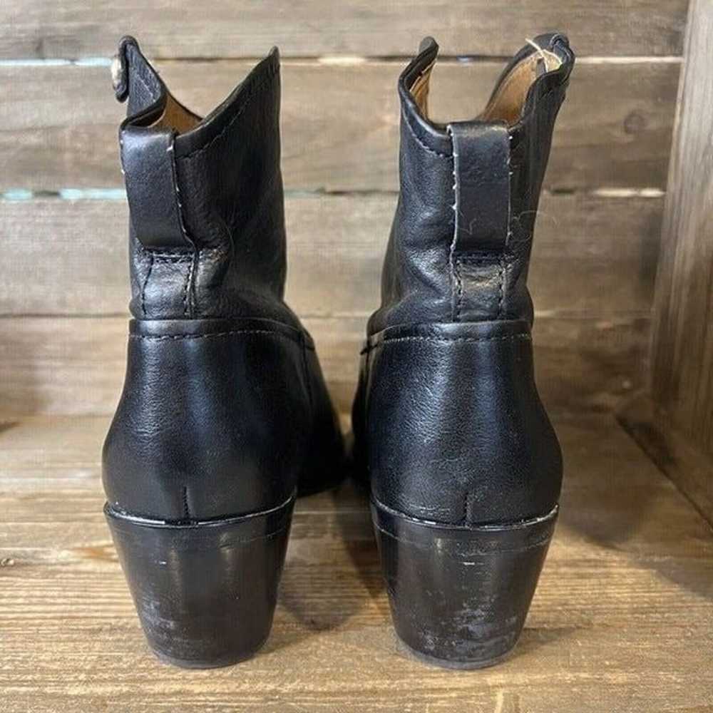 Womens Frye Jolene Black Leather Pull On Heeled A… - image 4