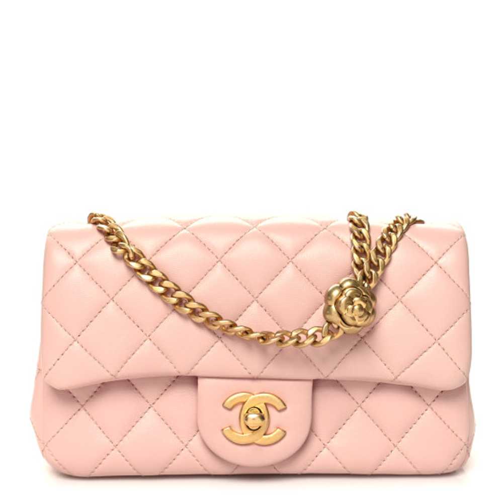 CHANEL Lambskin Quilted Mini Rectangular Sweet Ca… - image 1