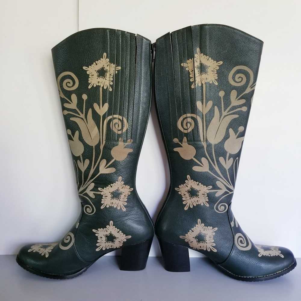 Anthropologie Artemis Boots Engraved Leather Boot… - image 3