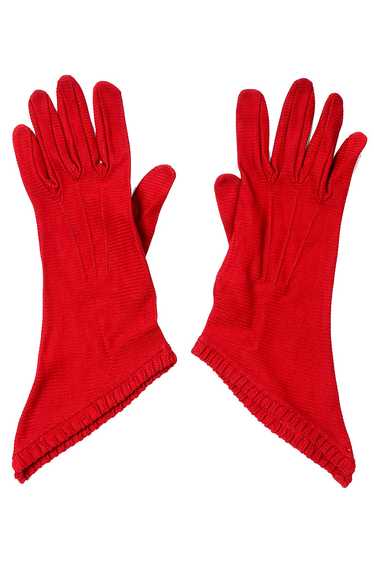 1920s La France Vintage Red Gauntlet Gloves 6