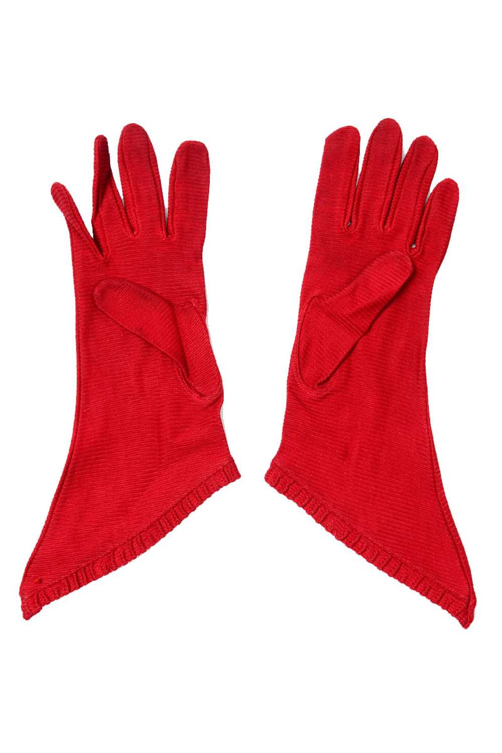 1920s La France Vintage Red Gauntlet Gloves 6 - image 3