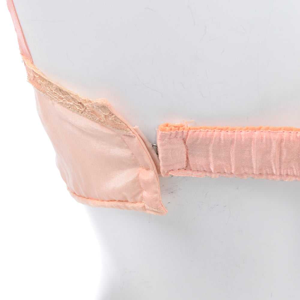 1930's Pink Silk Bra & Tap Pants Set w/ Lace Deta… - image 11