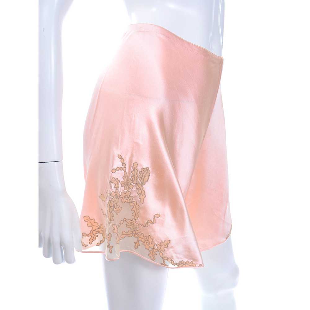 1930s Vintage Pink Silk Tap Pants w/ Lace & Embro… - image 4
