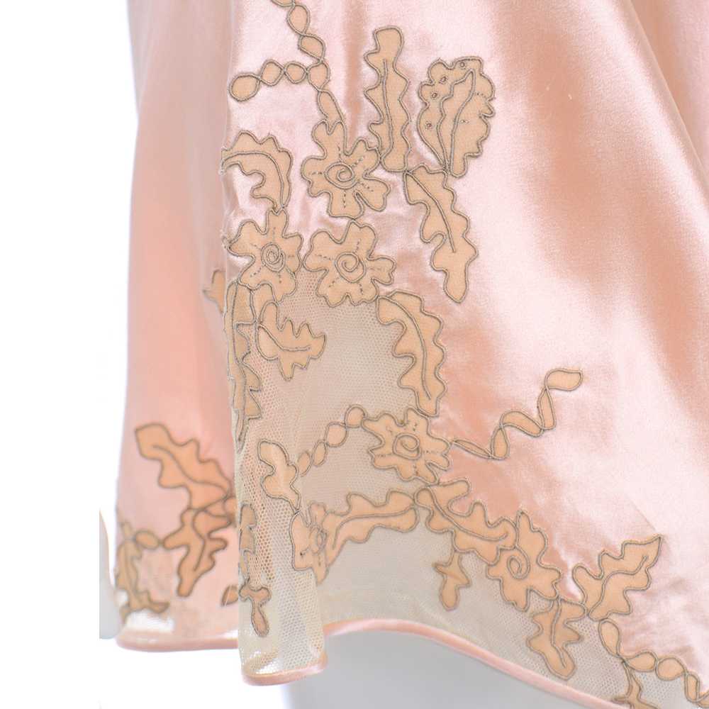 1930s Vintage Pink Silk Tap Pants w/ Lace & Embro… - image 5