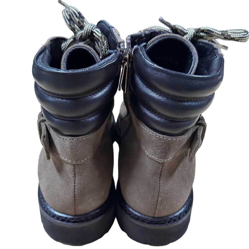 Aquatalia Mayra Weatherproof Lace Up Moto Boots B… - image 3