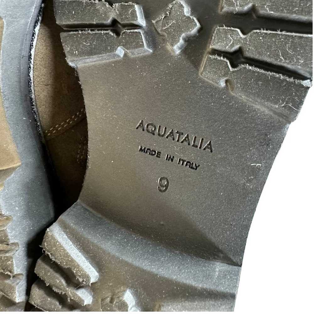 Aquatalia Mayra Weatherproof Lace Up Moto Boots B… - image 8