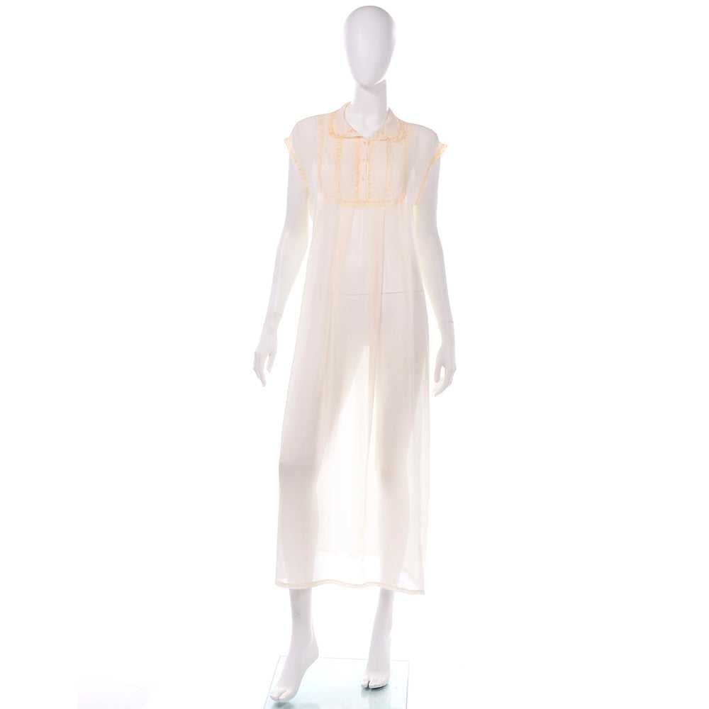 1940s B. Altman & Co. French Sheer Silk Nightgown - image 2