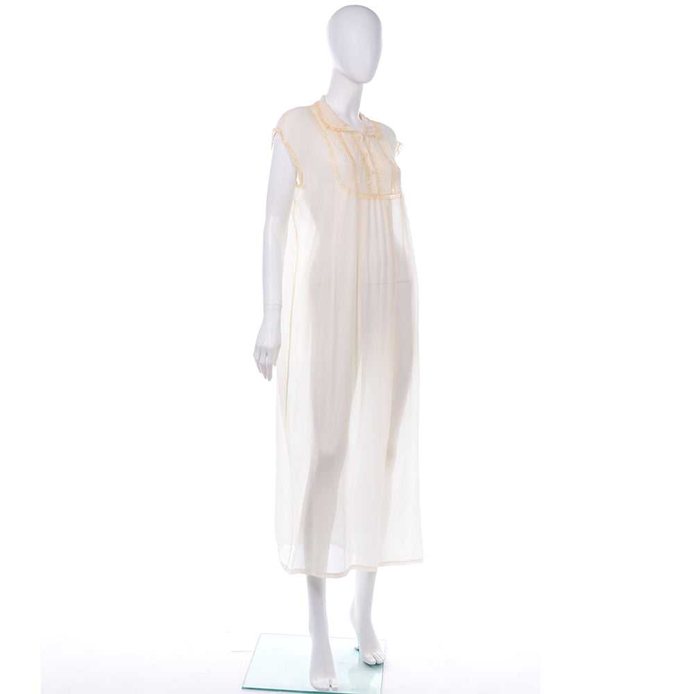 1940s B. Altman & Co. French Sheer Silk Nightgown - image 5