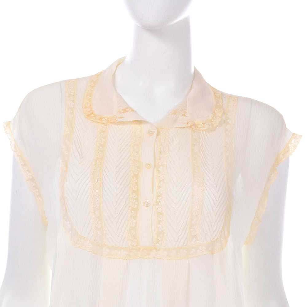 1940s B. Altman & Co. French Sheer Silk Nightgown - image 6