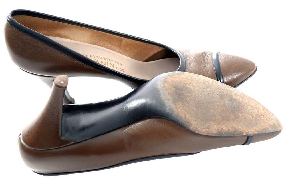 1950's Evins I Magnin Vintage Shoes Brown Black 8… - image 4
