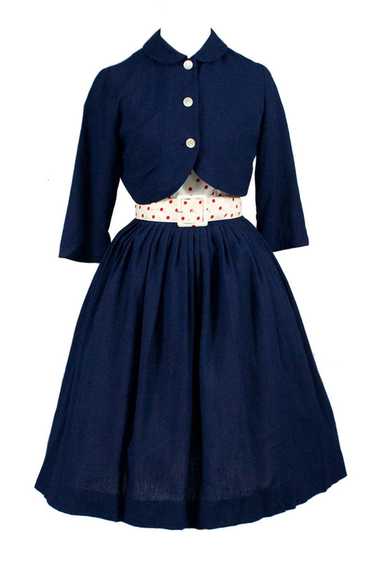 1950s I Magnin Vintage Girl's 2 Pc Dress Bolero J… - image 1