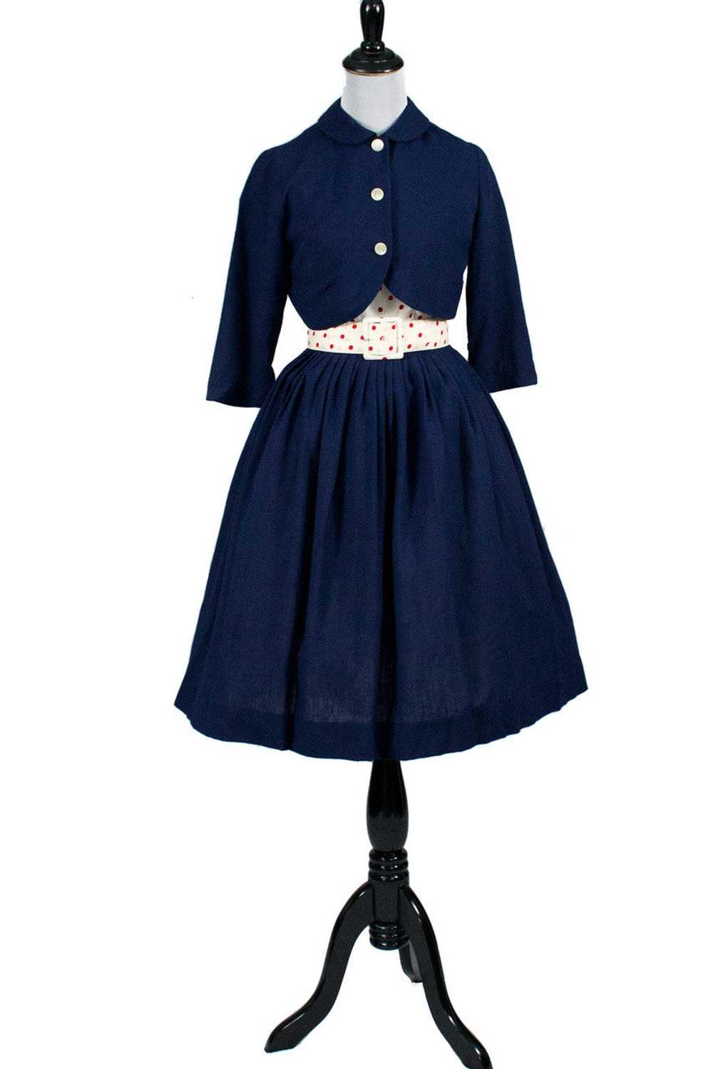 1950s I Magnin Vintage Girl's 2 Pc Dress Bolero J… - image 2