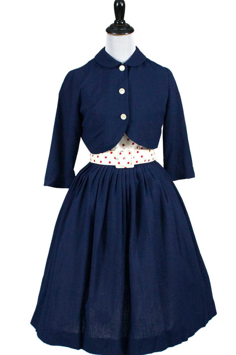 1950s I Magnin Vintage Girl's 2 Pc Dress Bolero J… - image 4