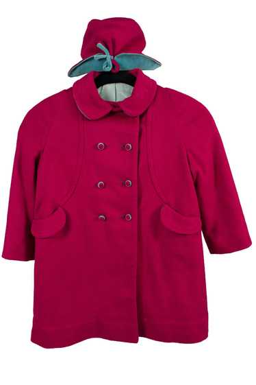 1950s Schiaparelli Vintage Childrens Pink Coat & H