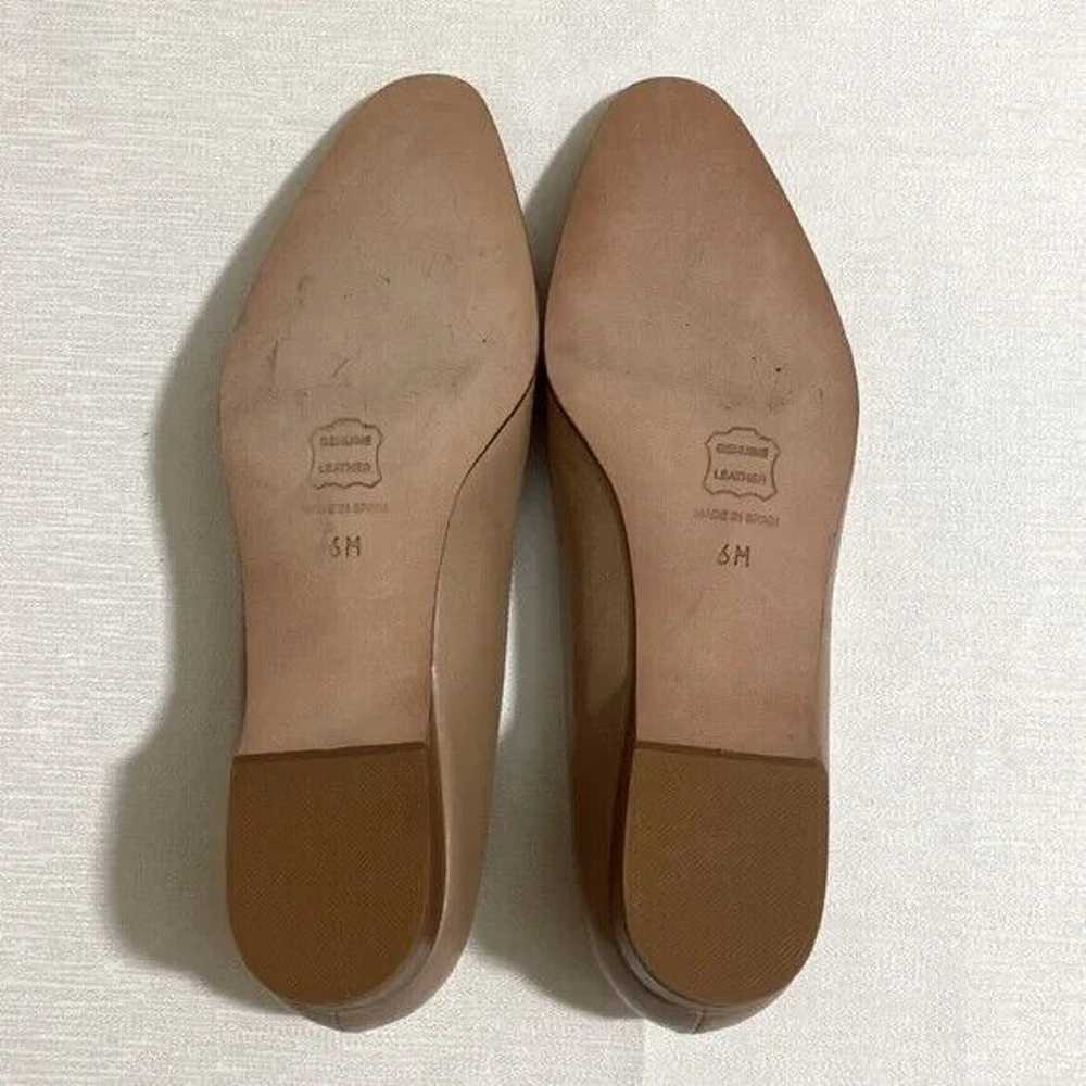 TALBOTS Women's Leather Flat Shoes Beige w Cream … - image 4