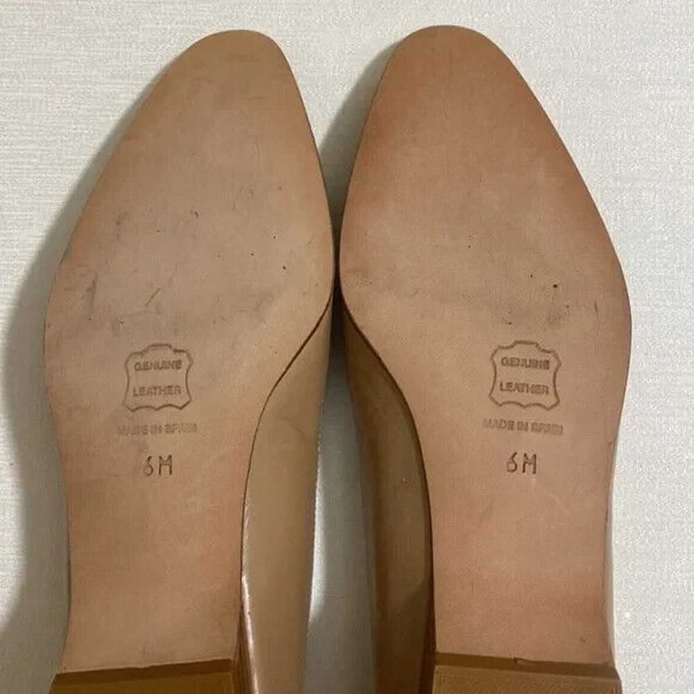 TALBOTS Women's Leather Flat Shoes Beige w Cream … - image 5