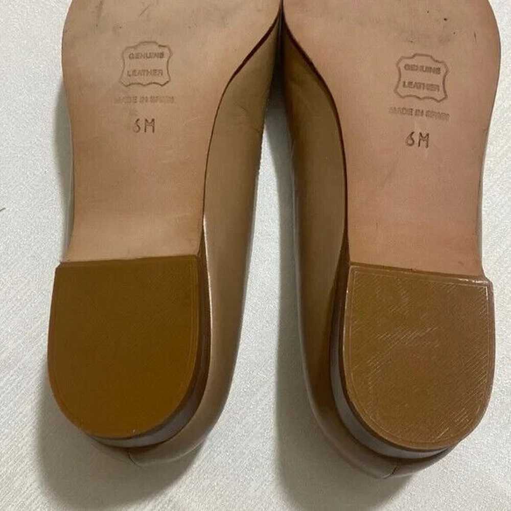 TALBOTS Women's Leather Flat Shoes Beige w Cream … - image 6