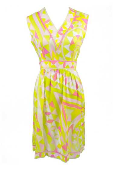 1960's Emilio Pucci Dress in Pink Yellow & Green w