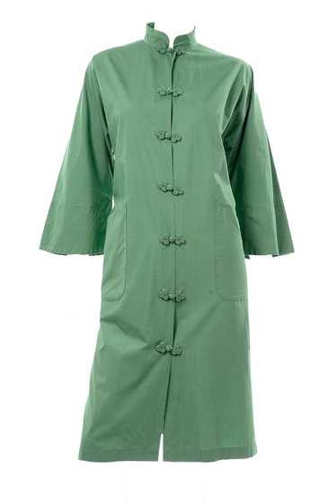 1960's Green Asian Inspired Housecoat Robe