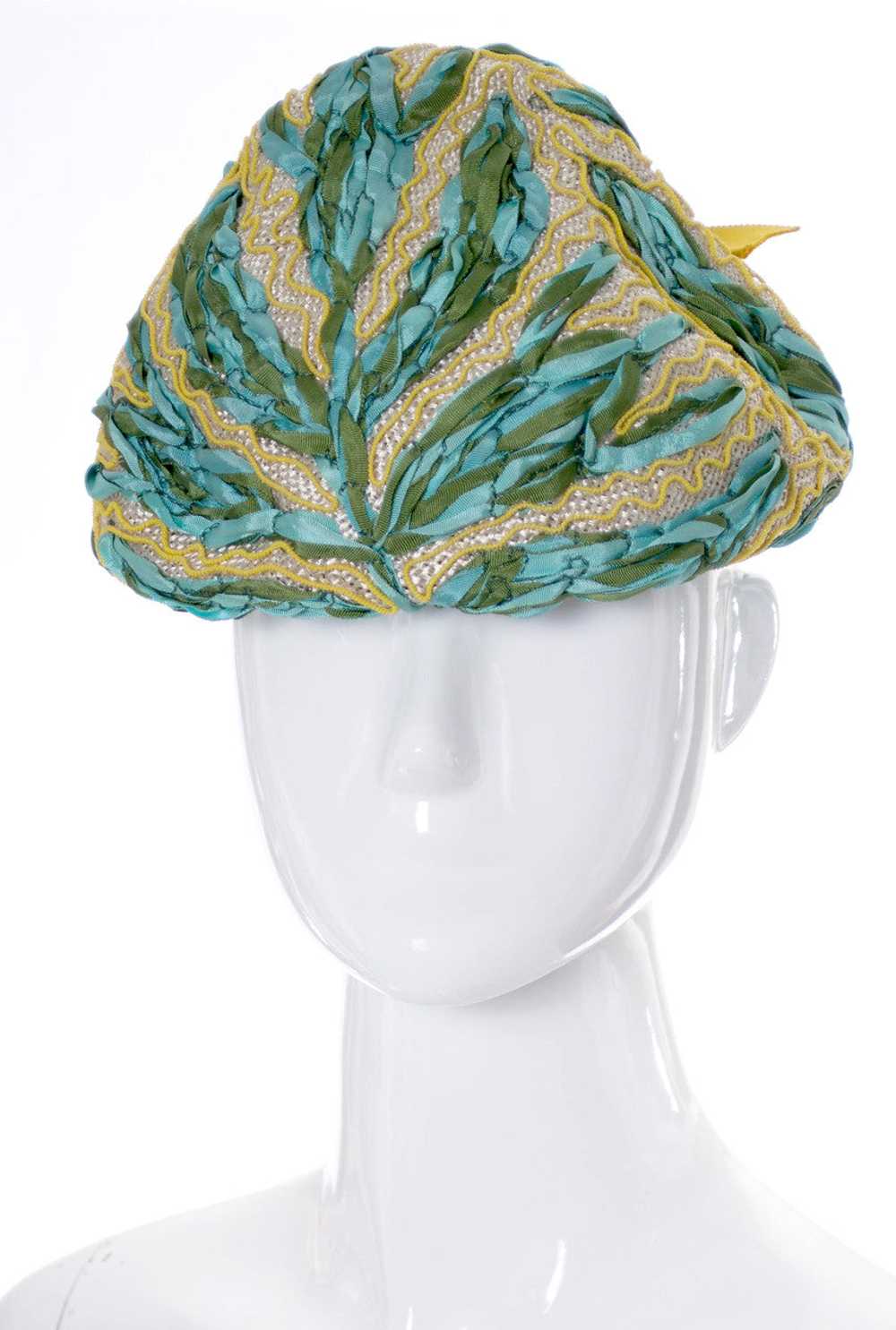 1960's Lilly Daché Dachettes Vintage Green and Ye… - image 3