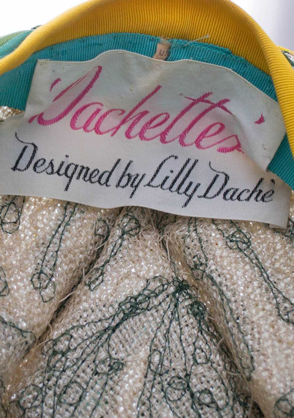1960's Lilly Daché Dachettes Vintage Green and Ye… - image 5