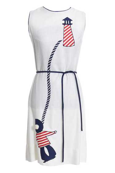 1960's Nautical Vintage Dress Lisa Linn Imperial L