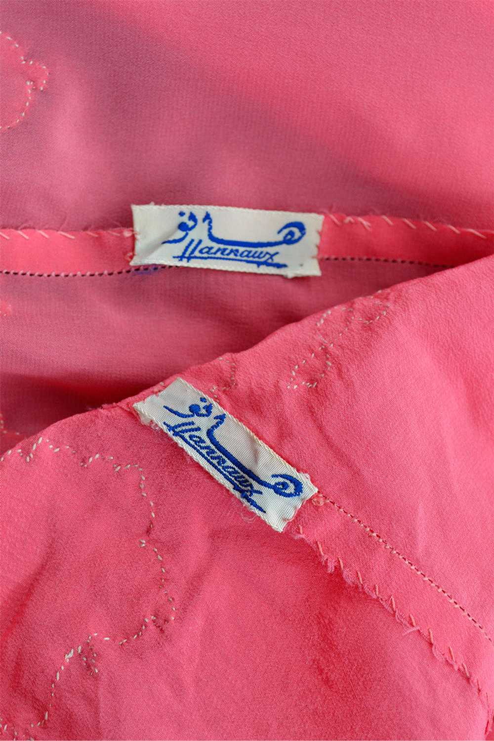 1960's Rare Vintage Pink Peignoir Set Robe and Ni… - image 9