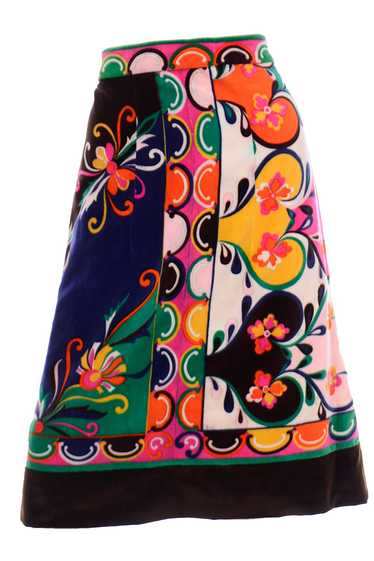 1960s Emilio Pucci Vintage Mod Velvet Multi Colore