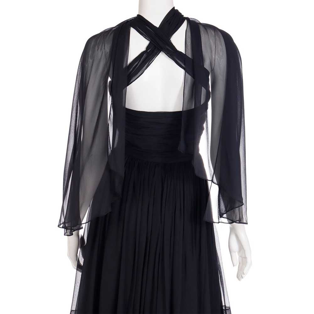 1960s Kay Selig Vintage Ruched Strapless Black Ch… - image 11