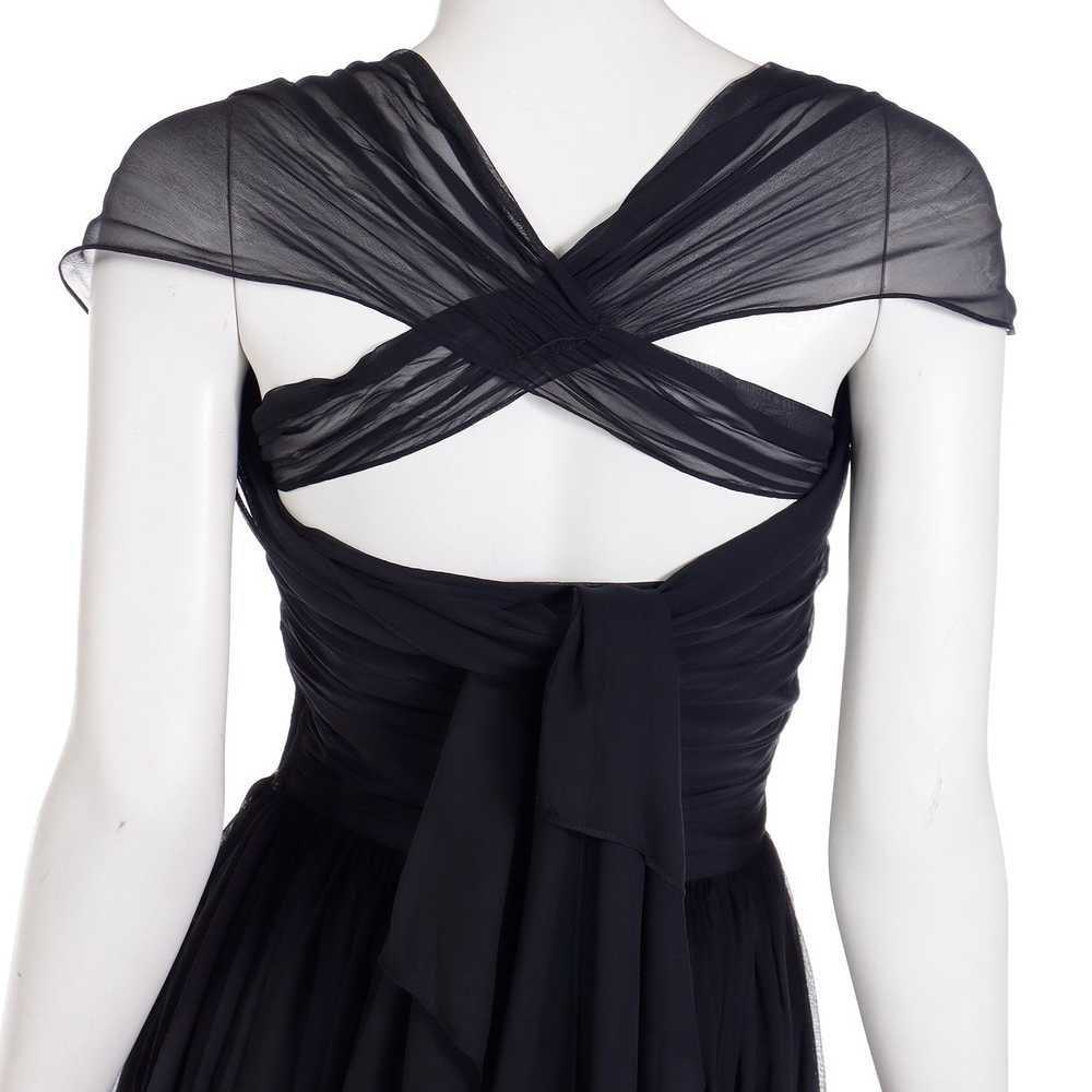 1960s Kay Selig Vintage Ruched Strapless Black Ch… - image 12