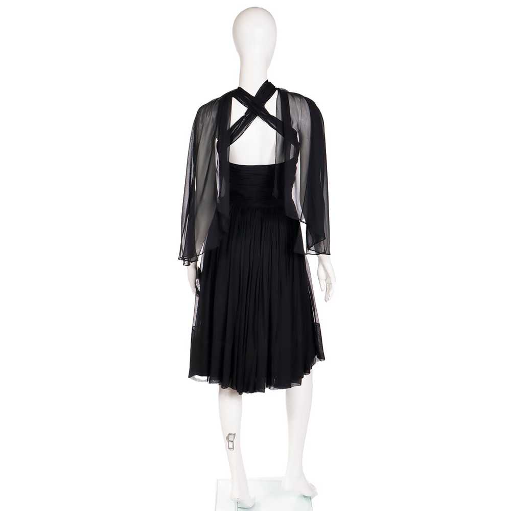 1960s Kay Selig Vintage Ruched Strapless Black Ch… - image 9