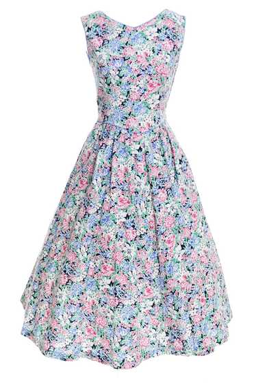 1970's Lanz Originals Floral Cotton Vintage Dress