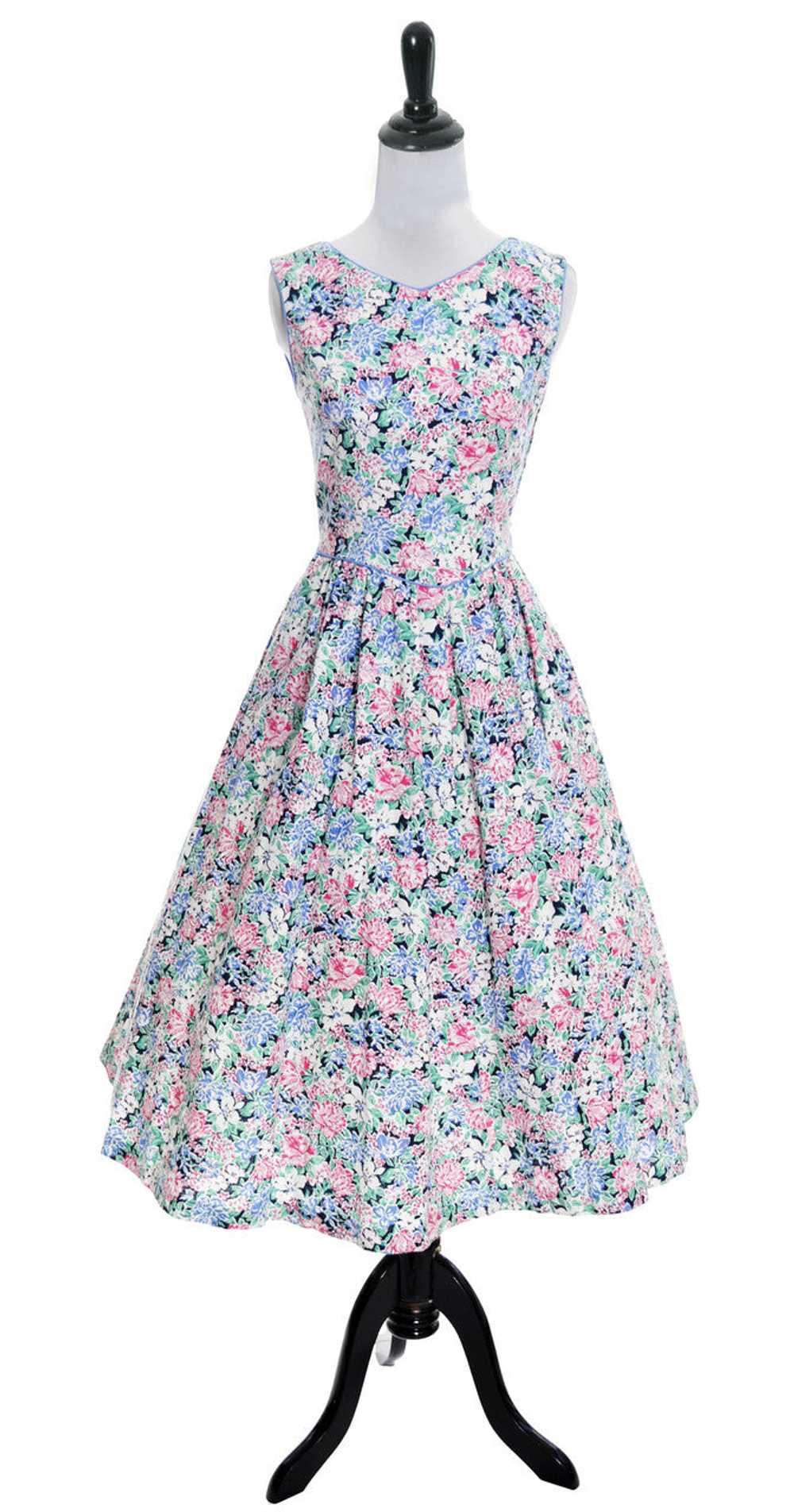 1970's Lanz Originals Floral Cotton Vintage Dress - image 2