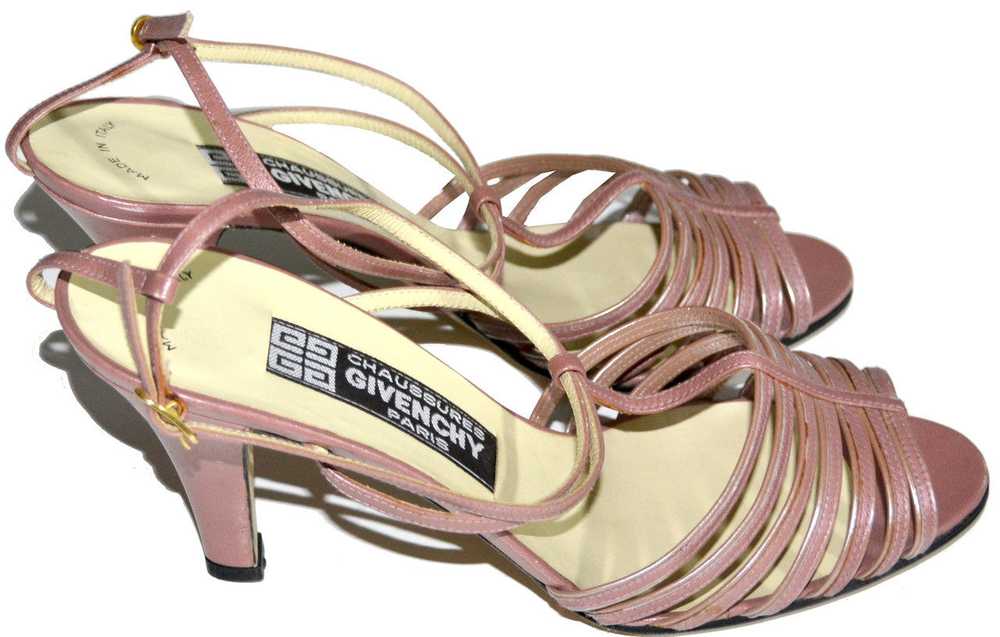 1970's NEW Strappy Pink Leather Shoes Chaussures … - image 2