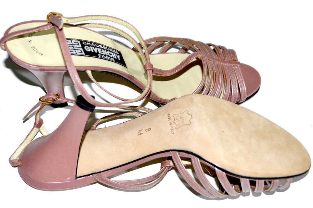 1970's NEW Strappy Pink Leather Shoes Chaussures … - image 3