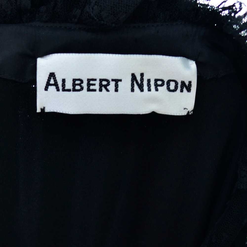 1970s Albert Nipon Victorian Style Black Velvet L… - image 8