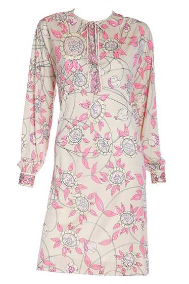 1970s Emilio Pucci Silk Jersey Vintage Dress Yell… - image 1