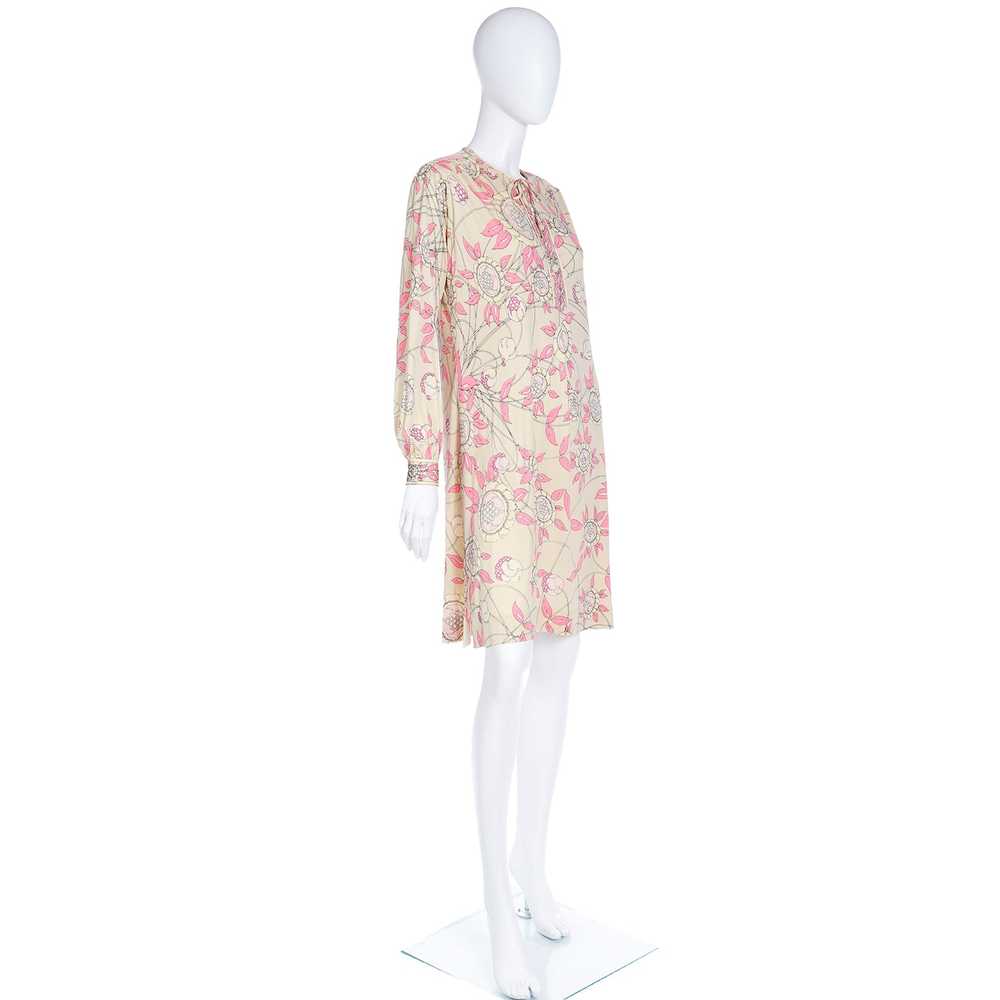 1970s Emilio Pucci Silk Jersey Vintage Dress Yell… - image 3
