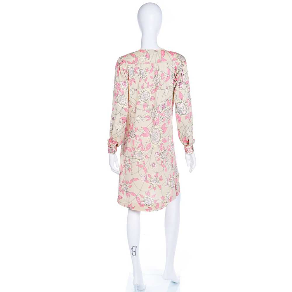 1970s Emilio Pucci Silk Jersey Vintage Dress Yell… - image 4