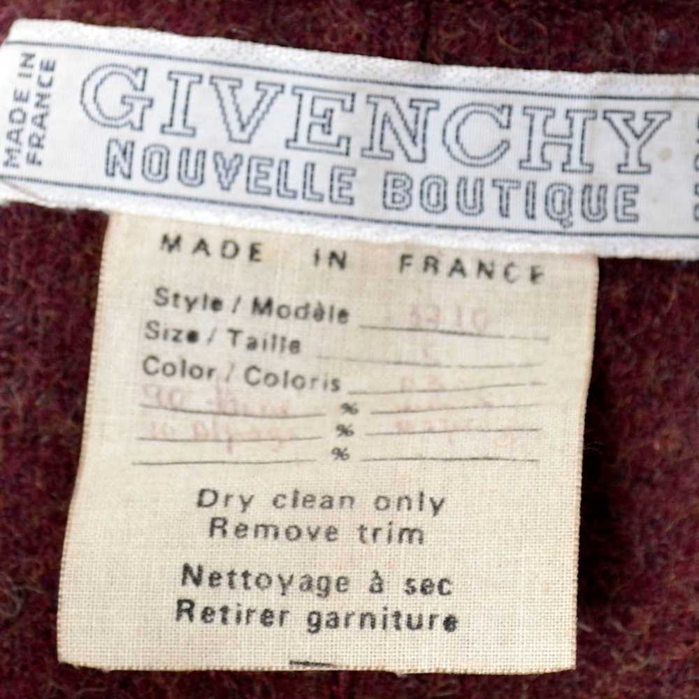1970s Givenchy Nouvelle Boutique Coat in Burgundy… - image 7